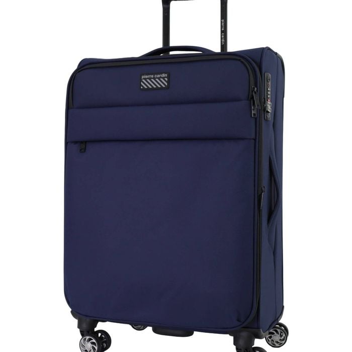 Pierre Cardin Soft Water-repellent Medium Suitcase Spinner Luggage Navy