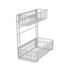 Flexi Storage Home Solutions White 2 Tier Tapered Pull Out Basket