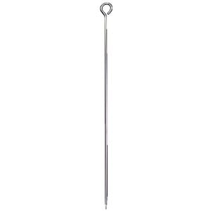 Vogue Metal Skewer Stainless Steel Hooked End Flat Profile 305mm 12 Inch Bbq Kebab Grilling