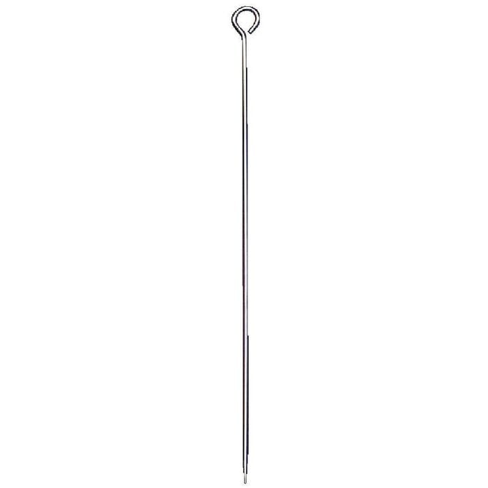 Vogue Metal Skewer Stainless Steel Hooked End Flat Profile 305mm 12 Inch Bbq Kebab Grilling