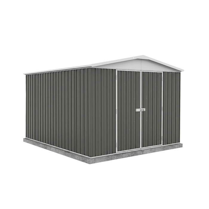 Absco Sheds 3.00m x 3.66m x 2.30m Woodland Grey Double Door Highlander Garden Shed 