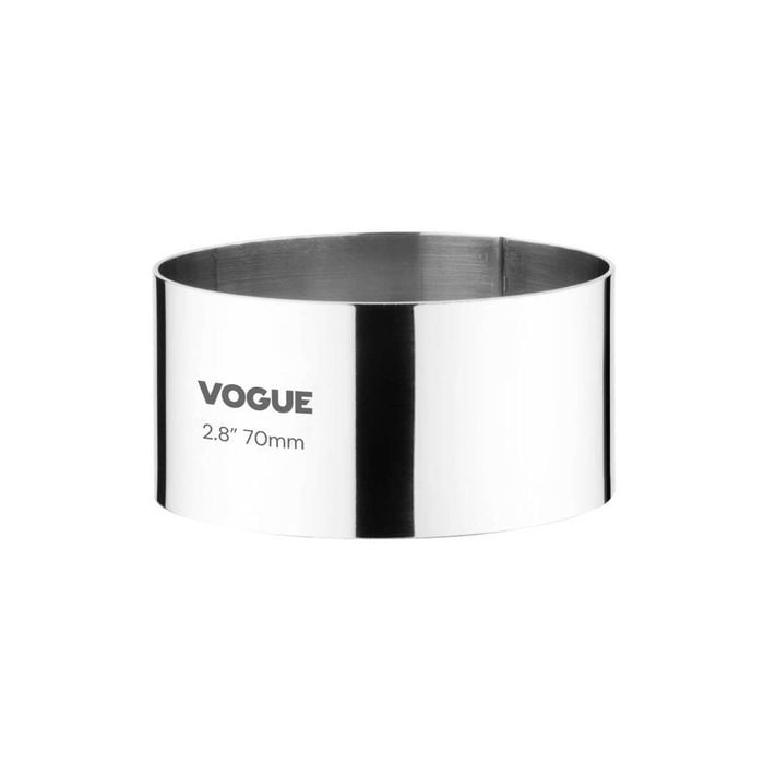 Vogue Stainless Steel Mousse Ring Pastry Mould Round 35 X 70mm