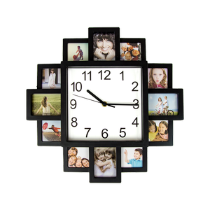 Photo Frame Clock Picture Collage Display Wall Clock