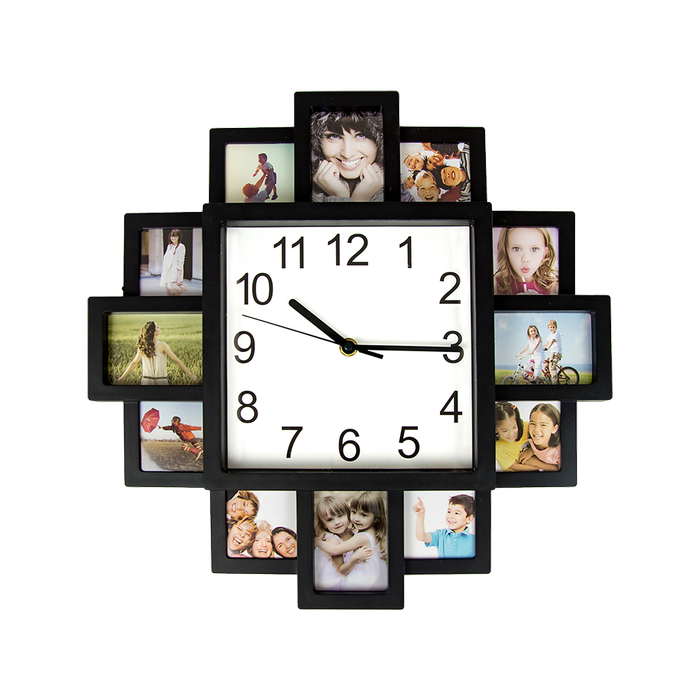 Photo Frame Clock Picture Collage Display Wall Clock