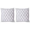 2PK LVD Cotton Quilted Square Cushion 55cm - Persian Flower