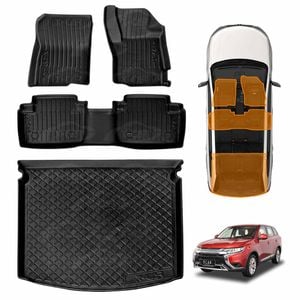 3D All-Weather Floor Mats Boot Liner for Mitsubishi Outlander 2012-2021 Customized Floor Liners