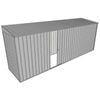 Build-A-Shed 1.2 x 5.2 x 2.0m Skillion Single Sliding Side Door Shed - Zinc
