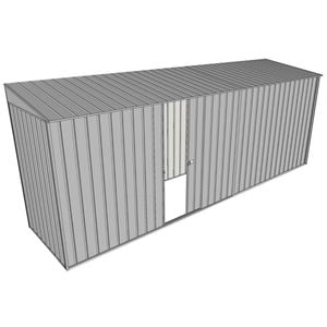 Build-A-Shed 1.2 x 5.2 x 2.0m Skillion Single Sliding Side Door Shed - Zinc