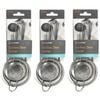 3x 3pc Topchef Stainless Steel Heat Resistant Strainers Sieve Set Silver