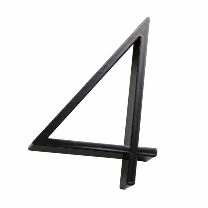 Sandleford 120mm Black Slimline House Number 4