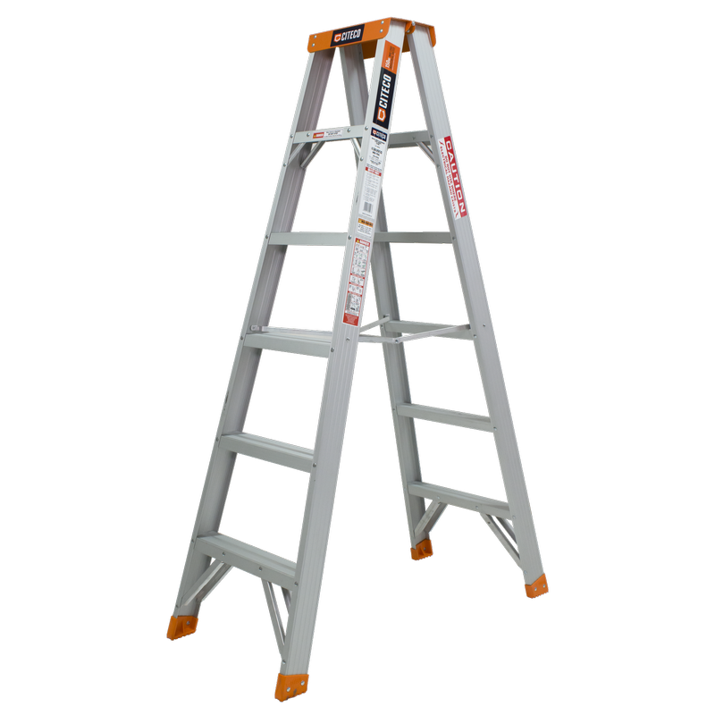 1.8m 150kg Industrial Aluminium Double Sided Step Ladder