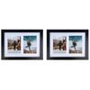 2PK Frankie & Me Wooden Collage 6x8'' Double Picture Frame Home Decor Black