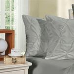 Fabric Fantastic Diamond Pintuck Premium Ultra Soft Cushion Covers 2-Pack - Grey