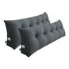 SOGA 2x 150cm Dark Grey Wedge Pillows