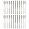 Argon Tableware Economy Silver Dinner Knives - 24x Durable Rust Resistant Stainless Steel Finish Dishwasher Safe Flatware Set