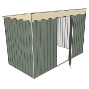 Build-a-Shed 1.5 x 2 x 3m Single Hinged Side Door Skillion Shed - Green