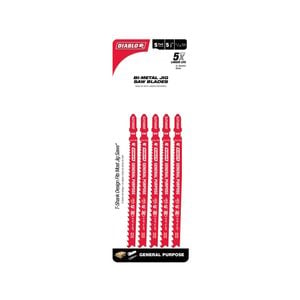 Diablo 132mm Bi-Metal Jig Saw Blade for General Purpose - 5 Pack