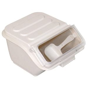 Vogue Ingredient Bin Polypropylene Food Storage With Scoop And Sliding Lid 18ltr 420x305x600mm