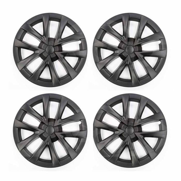 Tesla Model 3 Wheel Protector Cover Caps 18 Inch Rim Hubcap Hub Cap Plaid Arachnid Black
