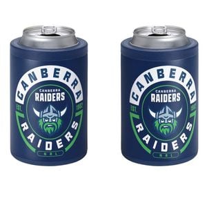 Canberra Raiders NRL Insulated Stainless Steel Can Cooler With Twist Top Lid