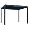 Backyard Discovery 3.7 x 3m Sarasota Galvanised Steel Outdoor Louvered Pergola Kit With Adjustable Steel Roof and PowerPort