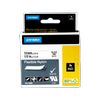 DYMO 12mm Black On White Flexible Nylon Rhino Industrial Labels