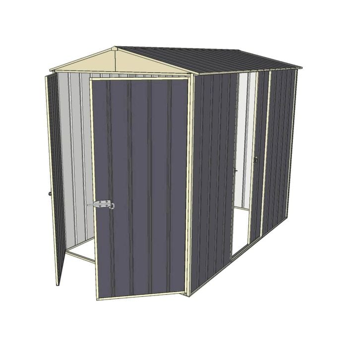 Build-a-Shed 1.5 x 2.3 x 2.3m Single Sliding Side Door Gable Shed - Grey