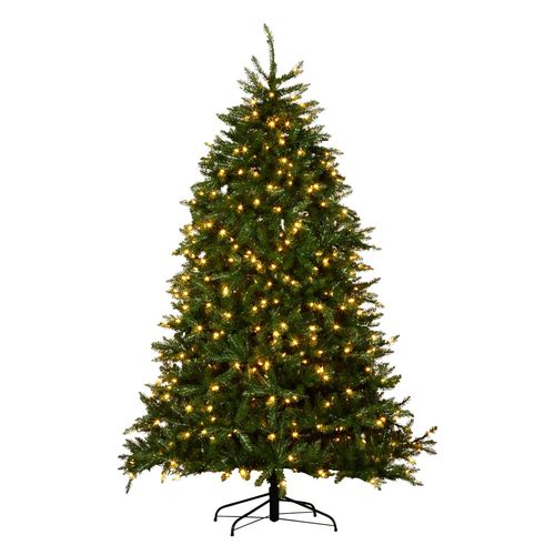 National Tree Company 2.3m Dunhill Shimmer Fir PreLit Christmas Tree