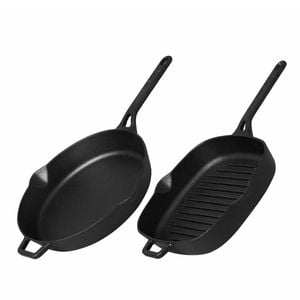 Meyer Pre-Seasoned Cast Iron Induction 2 Piece Starter Cookware Set