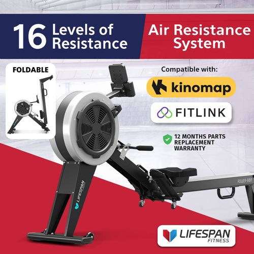 Lifespan Fitness ROWER-801F Air & Magnetic Commercial Rowing Machine ...