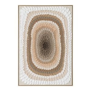 Urban Style Brushmarks Oil Painting Textured Ochre Strokes