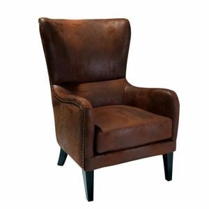 Salerno Brown Fabric high-backed Armchair