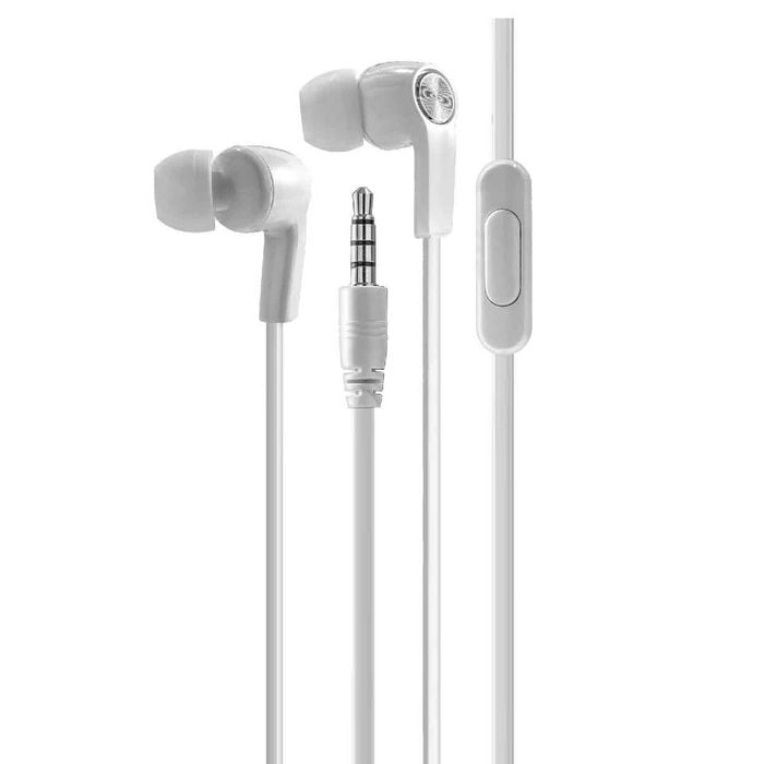 Laser Wired Earphones With Microphone (White)