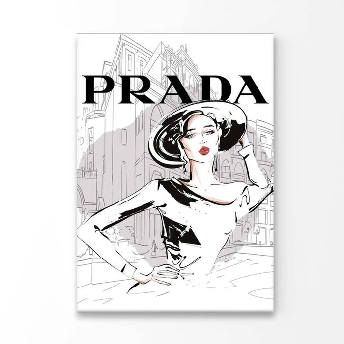 B&W Stylish Lady Print 100% Australian Made 60 x 90cm (Acrylic)