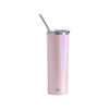 SKNY Slim Vacuum Insulated Skinny Tumbler - 590ml (20oz) Blush Pink (Glitter)