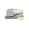 CottonMore Knitted Cotton Blanket Lotus Flange Large Blanket Soft Throw Rug160x130cm - Blue Grey