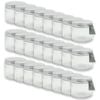 24PK Glass & Co Olivia Round Silver Screw Lid Preserving Storage Jar 400ml Clear