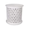 Florian Round Side Table Coffee MDF Wood  - White