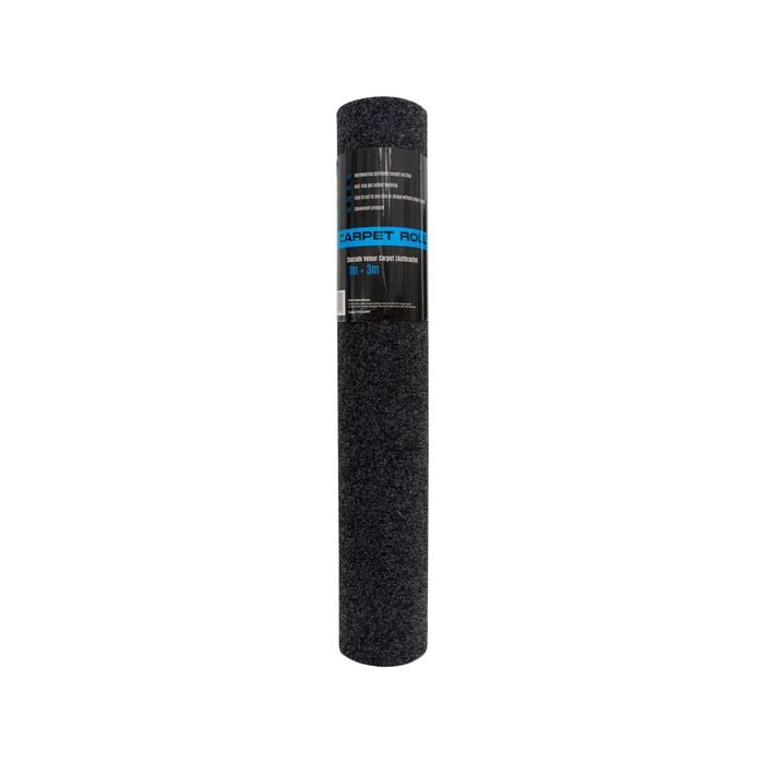Matpro 1 x 3m Anthracite Cascade Velour Rubber Backed Prepack Carpet