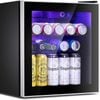 Advwin Mini Bar Fridge 46L Beverage Refrigerator Glass Door Small Fridge