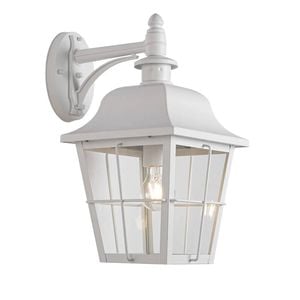 Cla Lighting Trenero Exterior Surface Mounted Coach Wall Light Ip44 Matte White