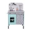 Teamson Kids Little Chef Philly Adjustable Retro Play Kitchen with Interactive Features, Mint