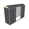 Build-a-Shed 0.8 x 3 x 2.1m Gable Double Sliding Side Door Shed - Grey