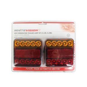Sunrise White Vision Led Combo Light 100 X 100mm 12v Twin Pack - Led100wv