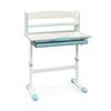 Costway Kids Study Desk Height Adjustable W/scale Ruler & Bookshelf Blue