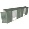 Build-a-Shed 0.8 x 6 x 2m Hinged Door Tunnel Shed with Dual Double Sliding Side Doors - Green