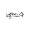 Ignite Laser Cessna L-19 Bird Dog - Light Observation Aircraft Silhouette Metal Wall Art Coated Black 15.7 inch - 40 cm