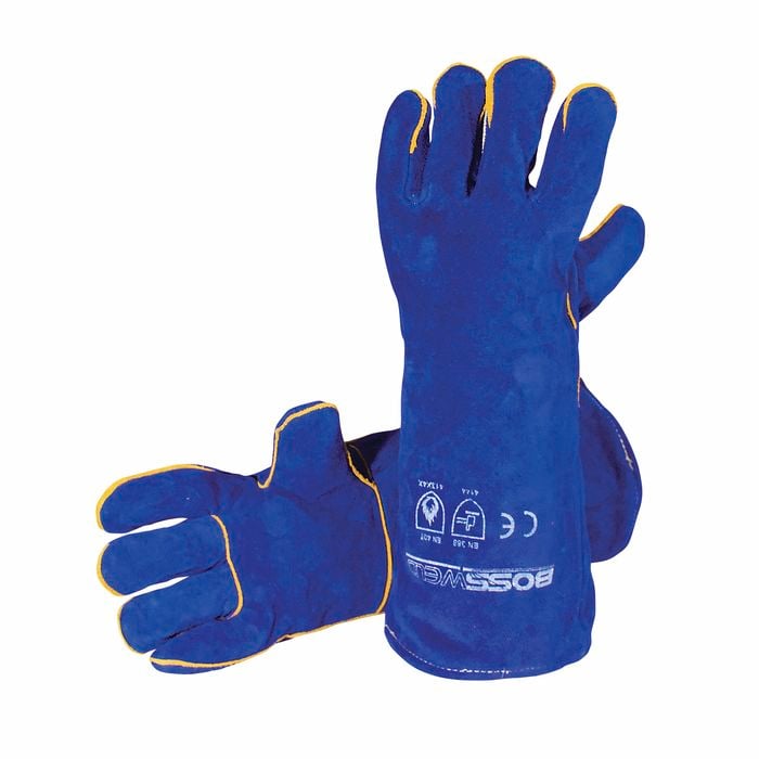 Bossweld 16" Blue Welding Gloves
