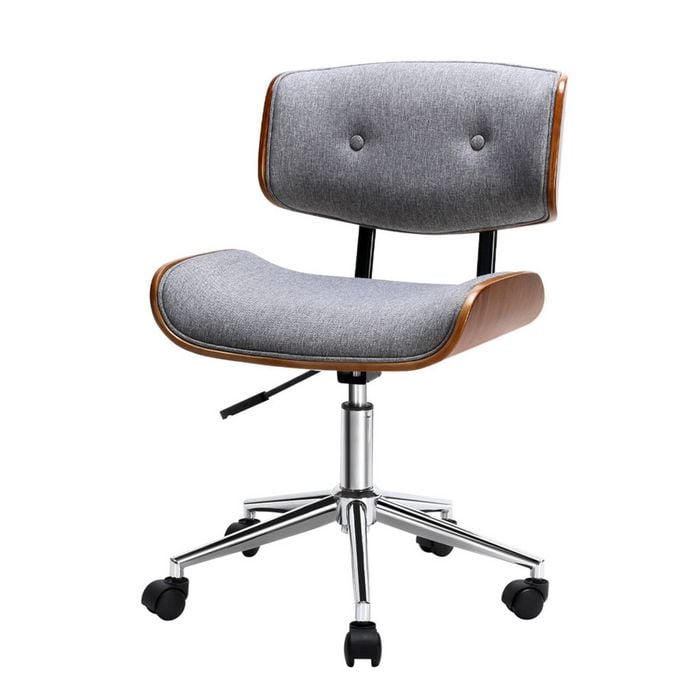 Artiss Office Chair Computer Desk Chairs Fabric Seat Grey