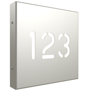ProtectorAl 280mm x 280mm Surfmist Aluminium Cut Through Custom House Box Sign